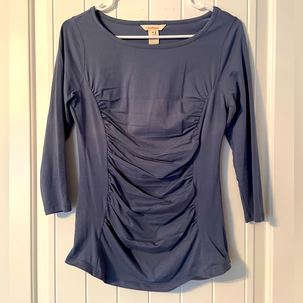 Sundance Dusty Blue Rouched Top
